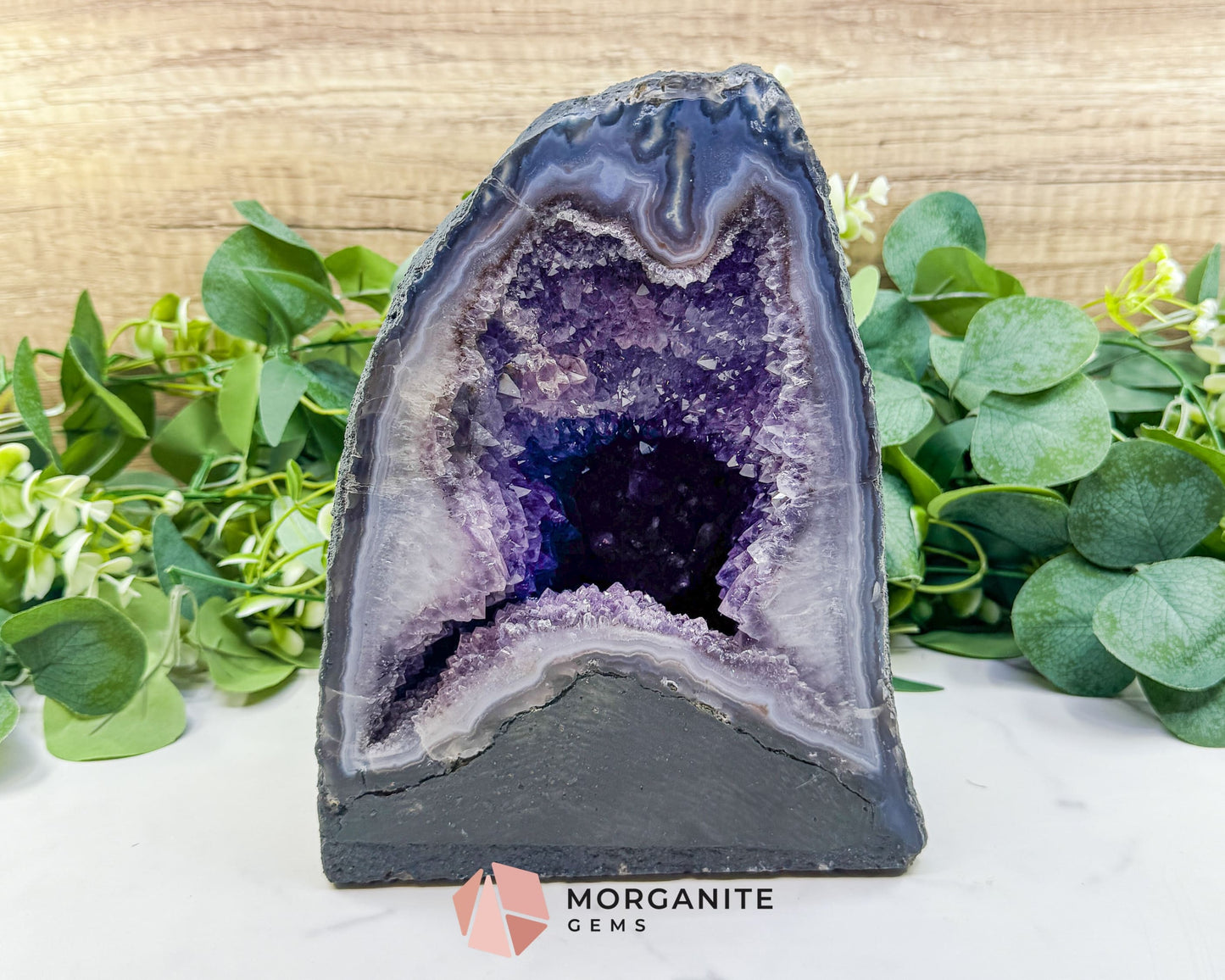 Amethyst Cathedral Geode 12lb – Deep Purple Crystal Cluster for Healing Meditation & Display - Metaphysical Crystals