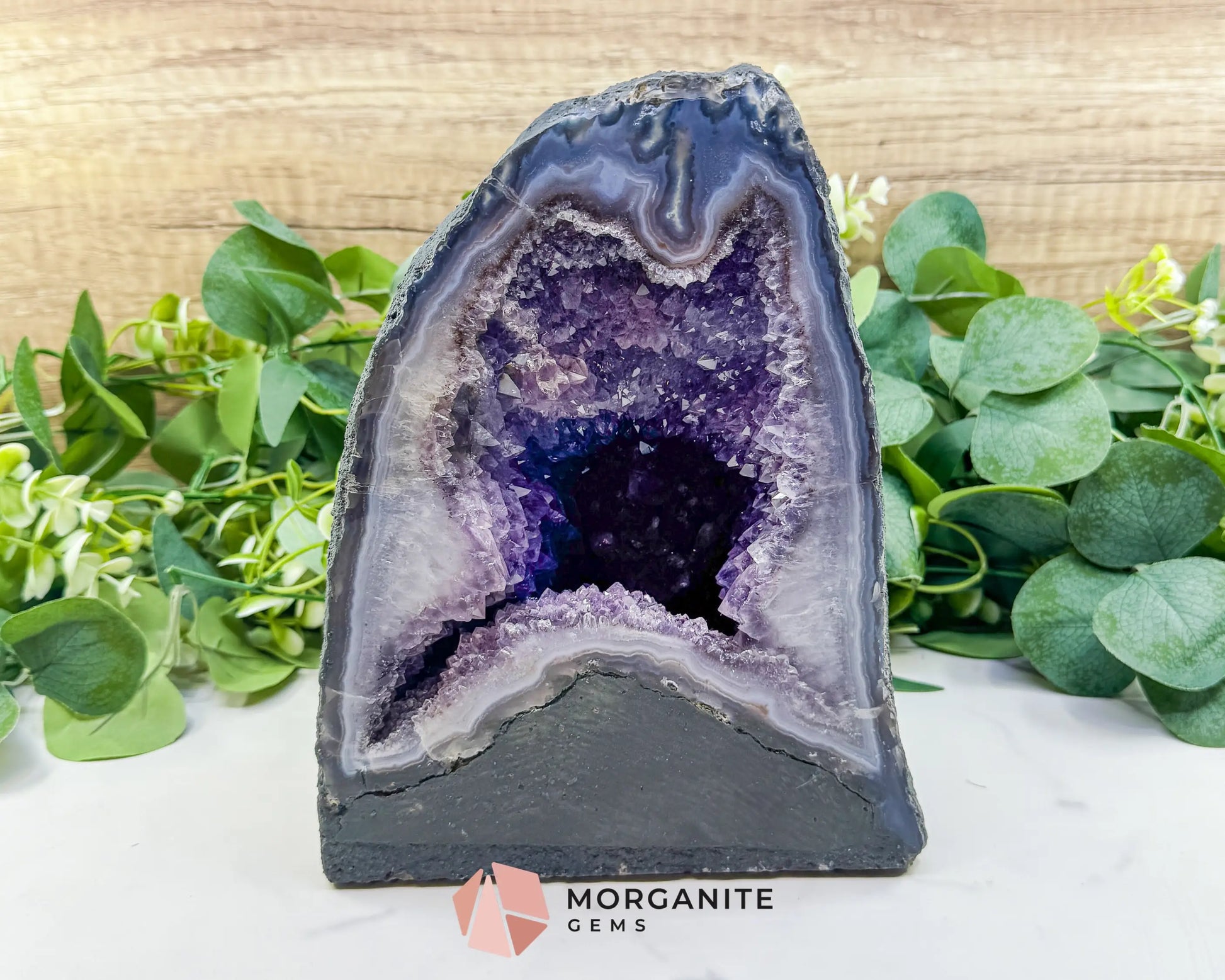 Amethyst Cathedral Geode 12lb – Deep Purple Crystal Cluster for Healing Meditation & Display - Metaphysical Crystals