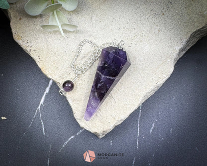 Amethyst Crystal Pendulum for Intuition & Spiritual Peace - Metaphysical Crystals