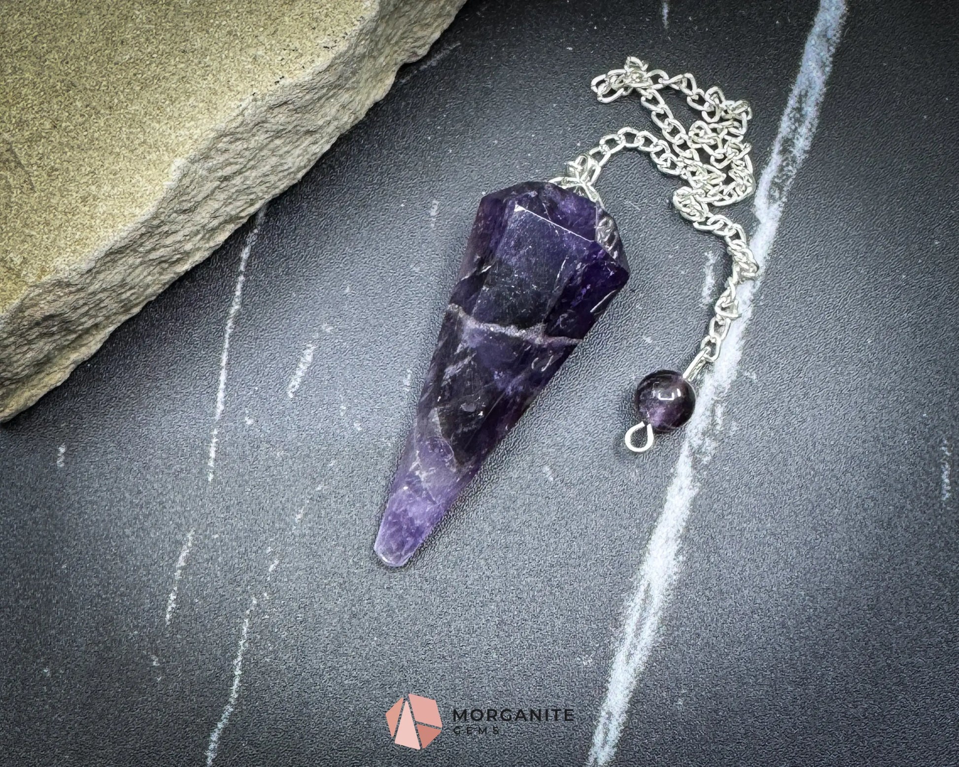 Amethyst Crystal Pendulum for Intuition & Spiritual Peace - Metaphysical Crystals