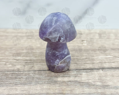 Amethyst Mushroom Carving – Matte Polished Finish for Spiritual Clarity and Protection-Morganite Gems