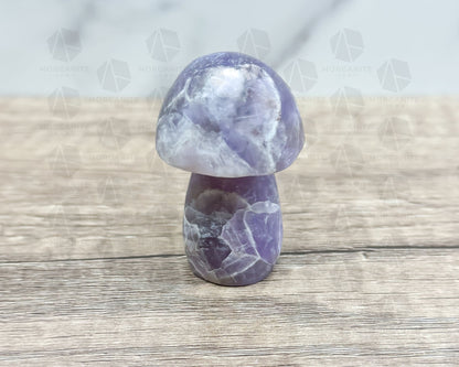 Amethyst Mushroom Carving – Matte Polished Finish for Spiritual Clarity and Protection-Morganite Gems