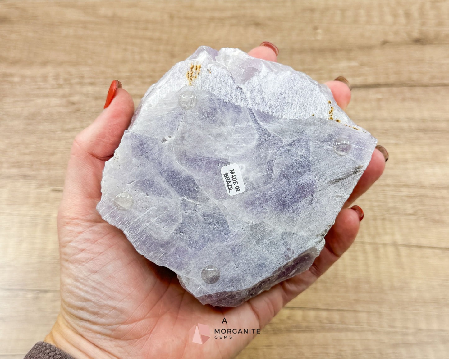 Amethyst Tea Light Candle Holder – Elegant Natural Decor-Morganite Gems