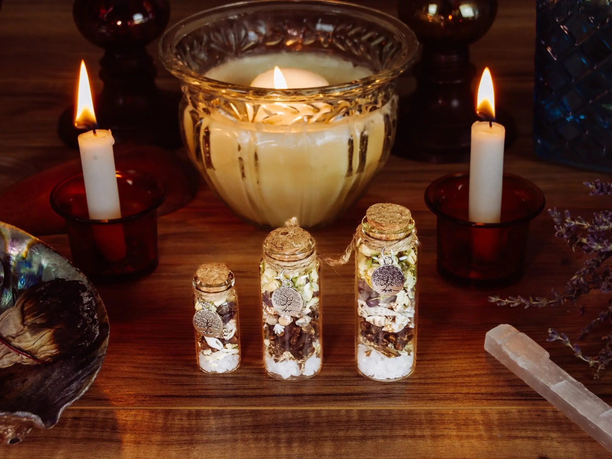Anxiety Relief Manifestation Jar-Morganite Gems