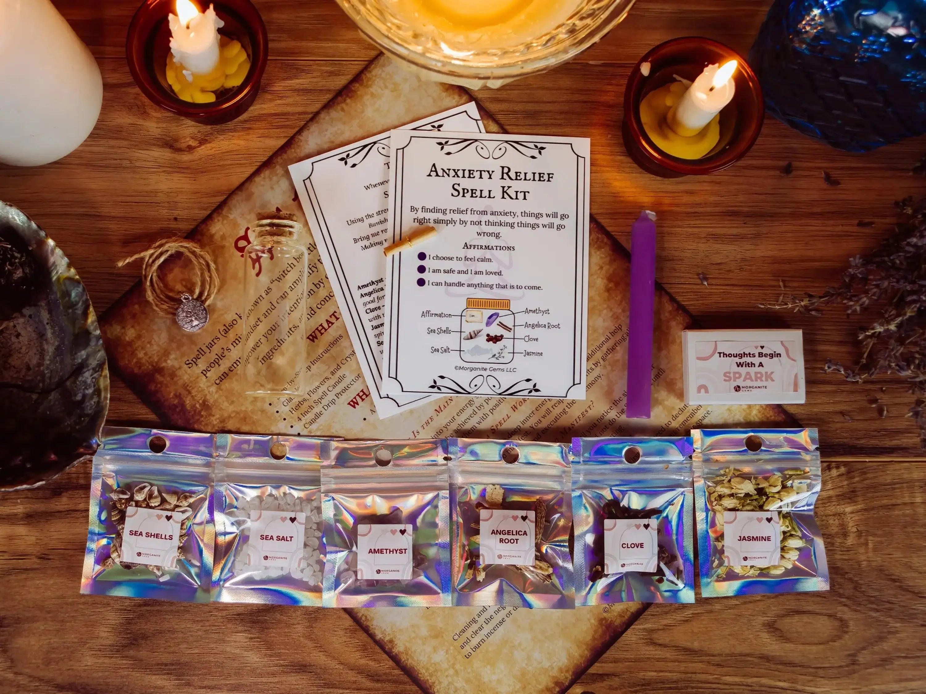 Conquer Anxiety Spell Jar Kit – Morganite Gems