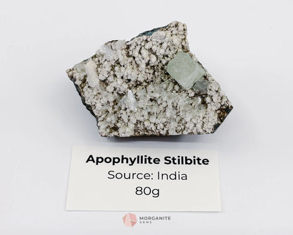 Apophyllite Stilbite Specimens - Apophyllite Stilbite 80g