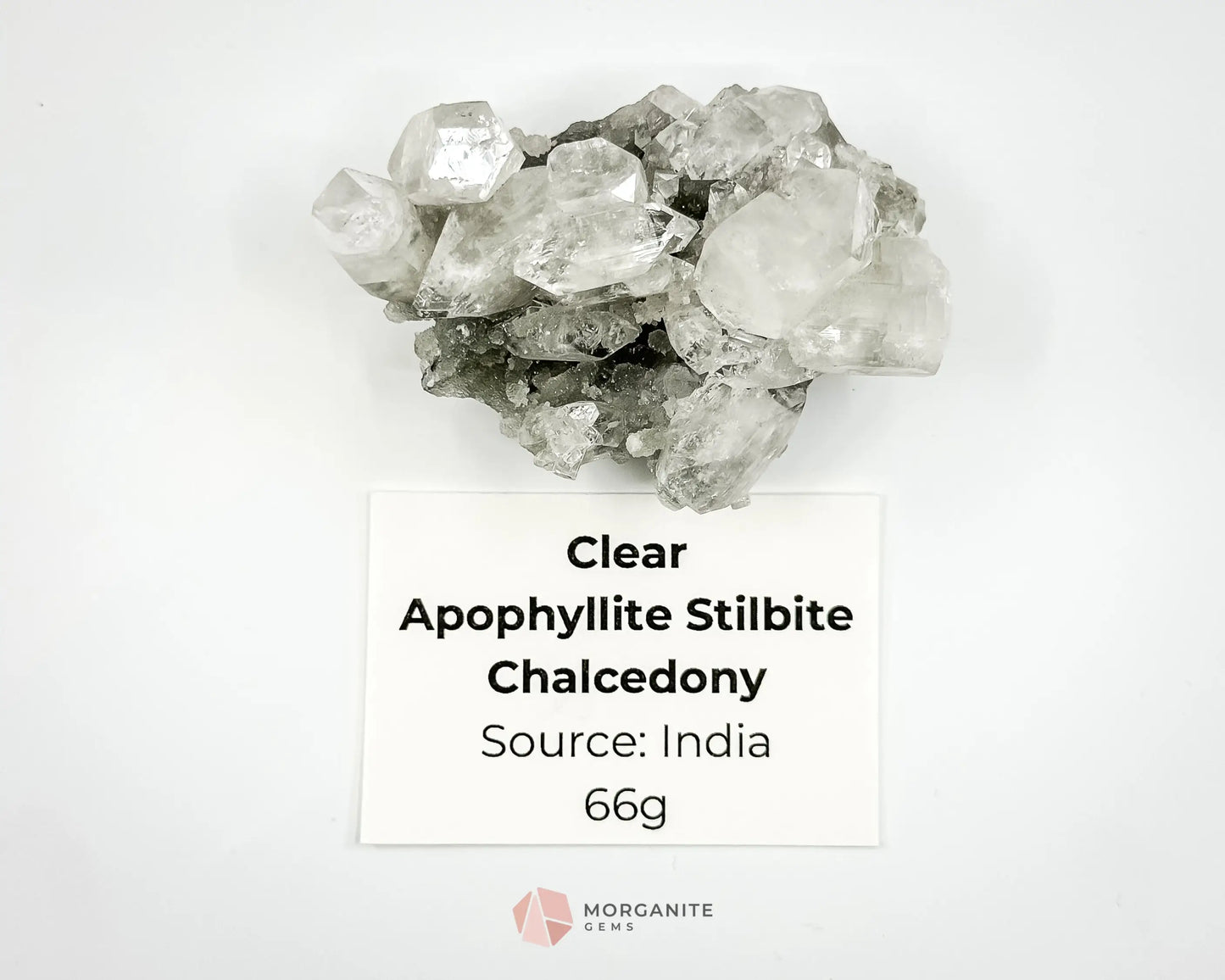 Apophyllite Stilbite Specimens - Clear Apophyllite Stilbite 66g