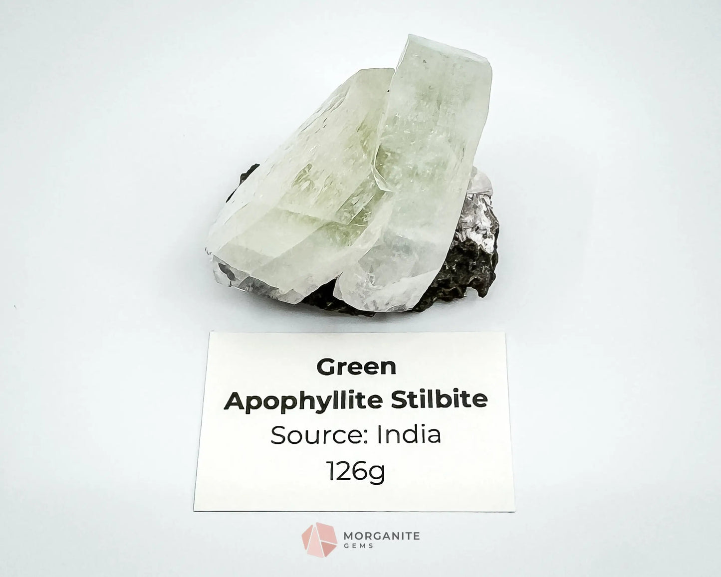 Apophyllite Stilbite Specimens - Green Apophyllite Stilbite 126g