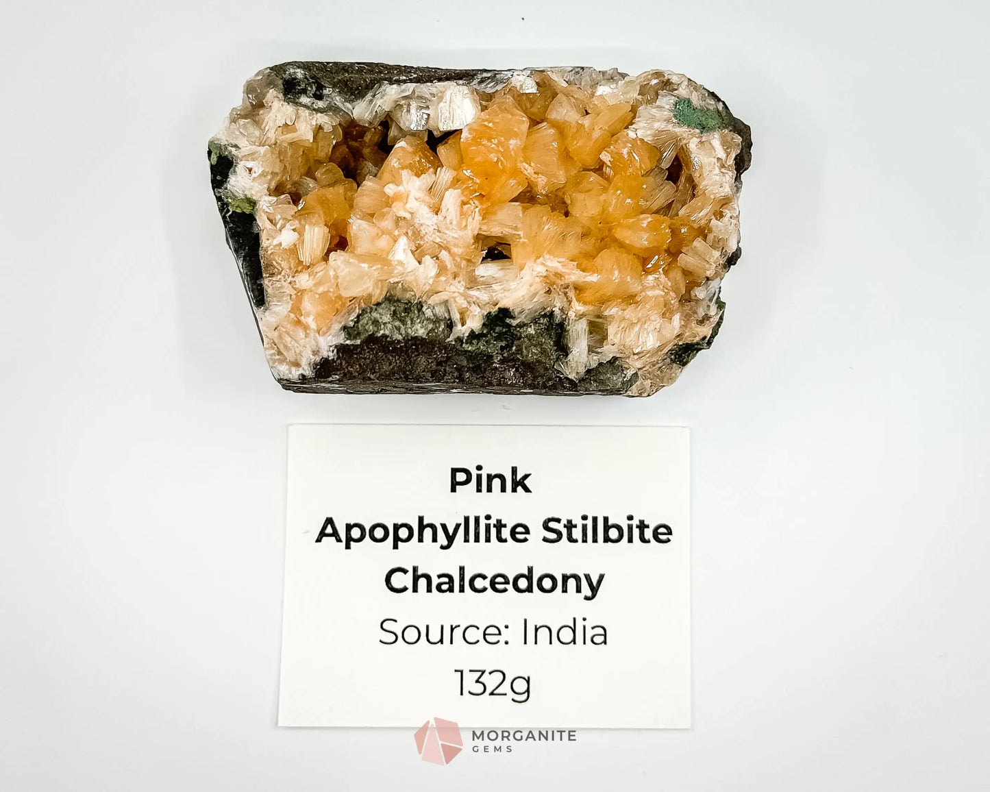 Apophyllite Stilbite Specimens - Pink Apophyllite Stilbite 132g