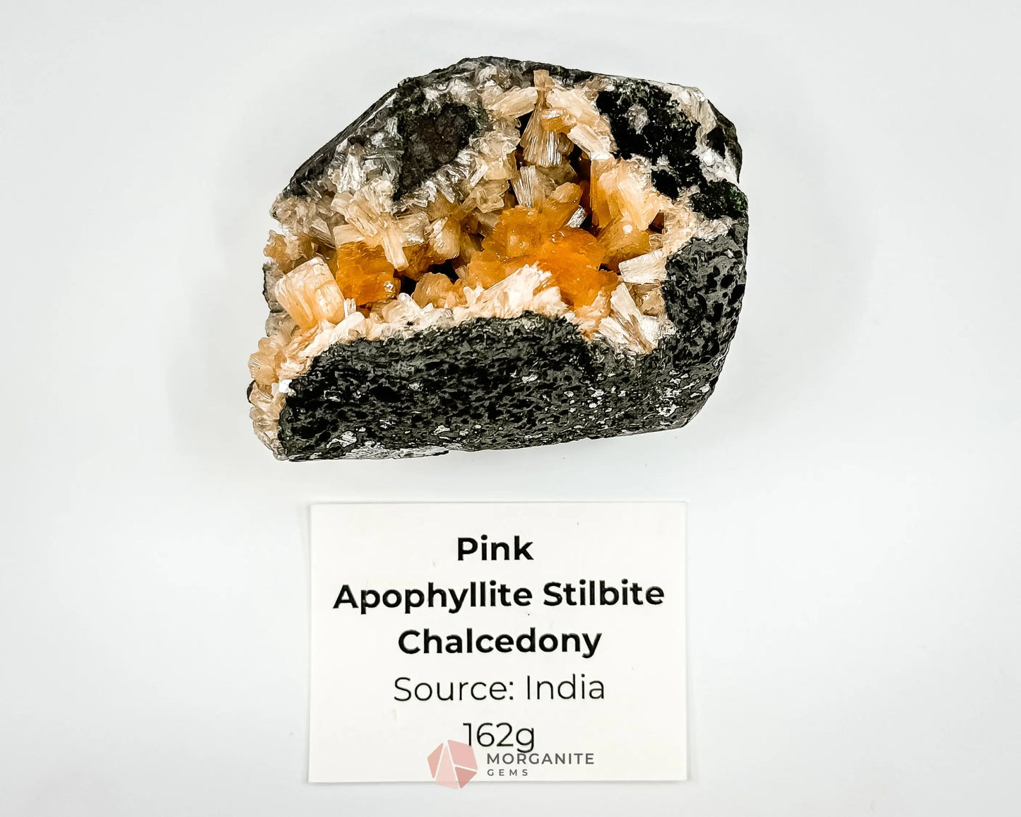 Apophyllite Stilbite Specimens - Pink Apophyllite Stilbite 162g