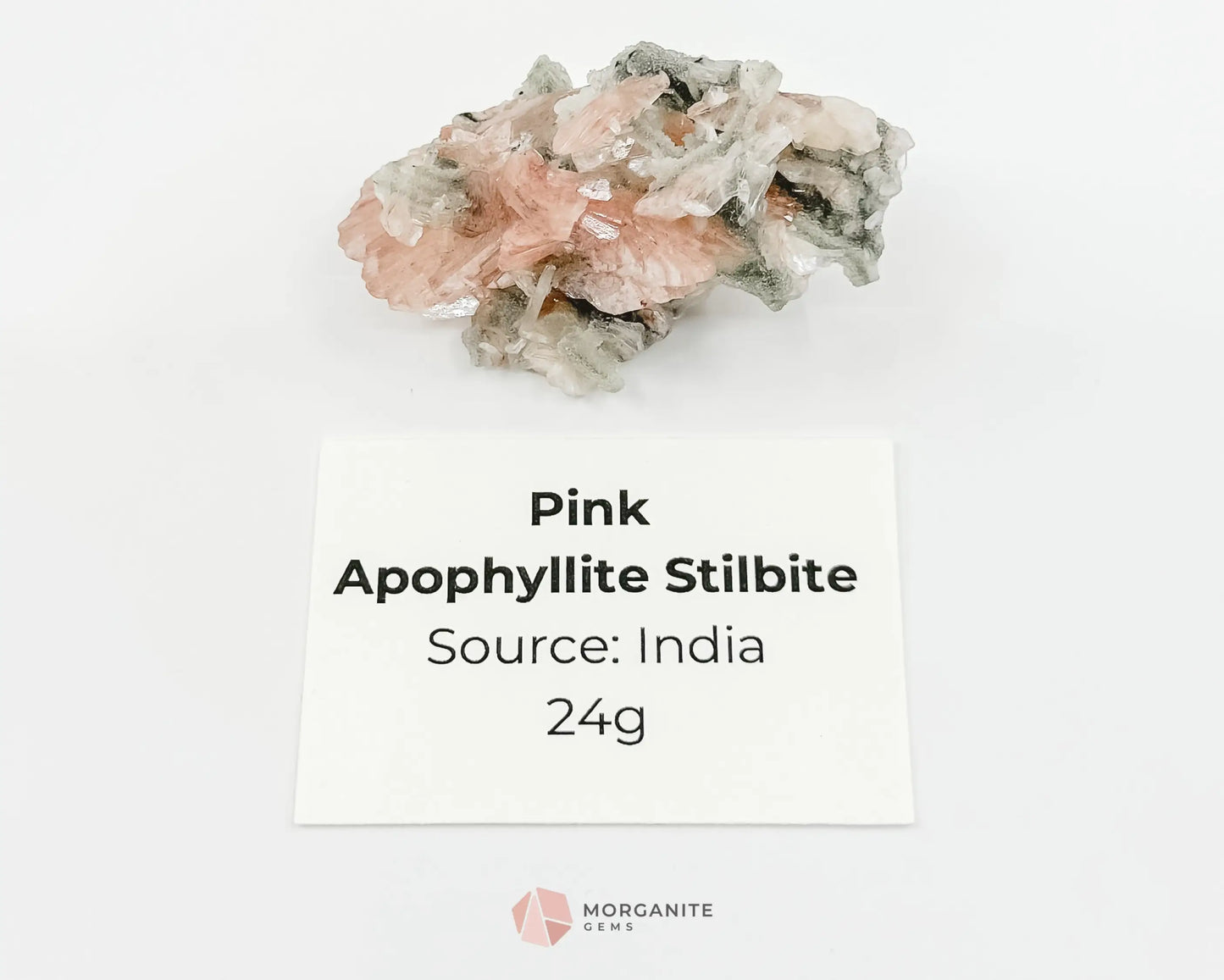 Apophyllite Stilbite Specimens - Pink Apophyllite Stilbite 24g