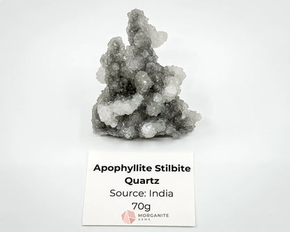 Apophyllite Stilbite Specimens - Apophyllite Stilbite Quartz 70g