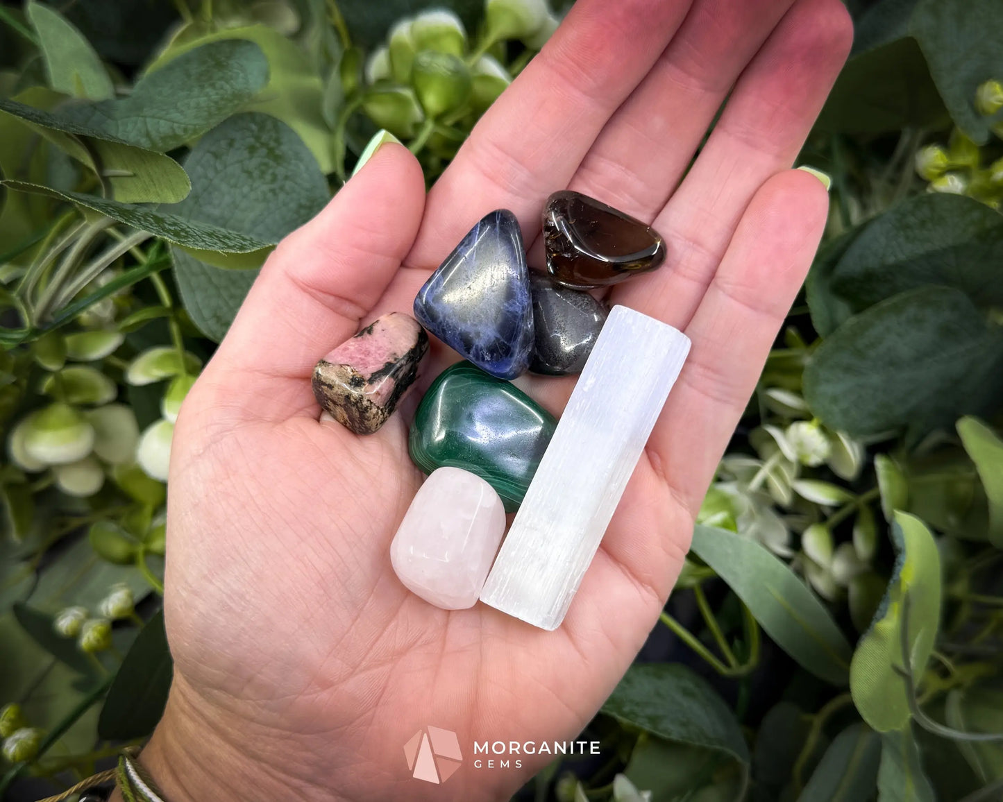 Scorpio Zodiac Crystal Set | 6 Gemstones + Selenite Spiral Cage & Gift Box - Metaphysical Crystals