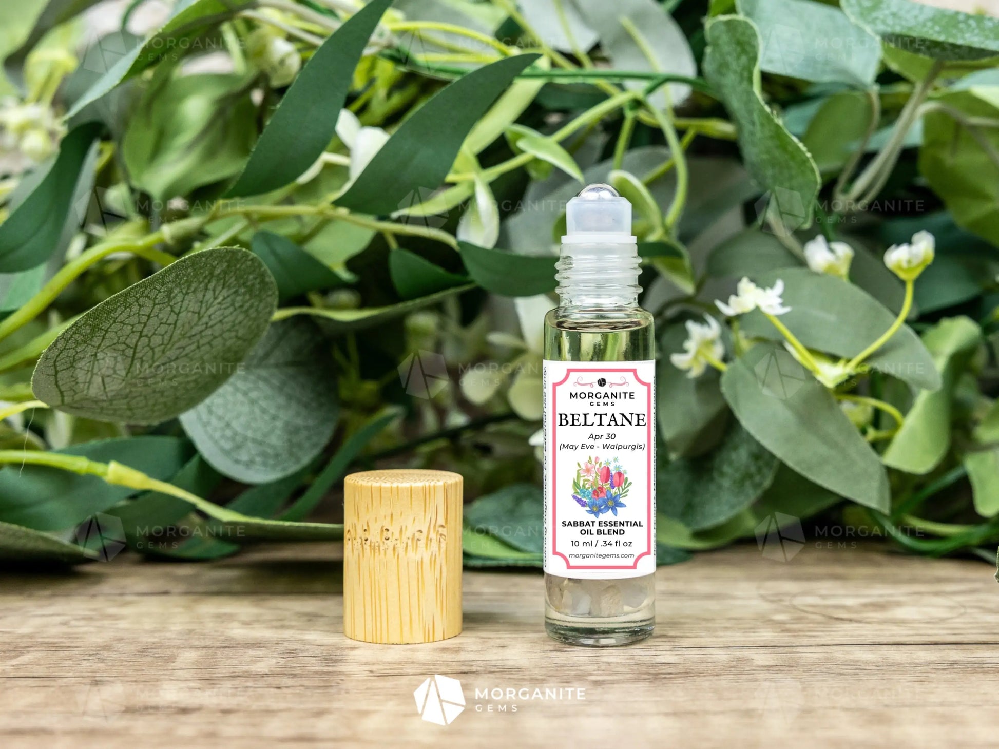 Beltane Crystal Infused Roll-On Essential Oil Blend Sabbat - Essential Oil