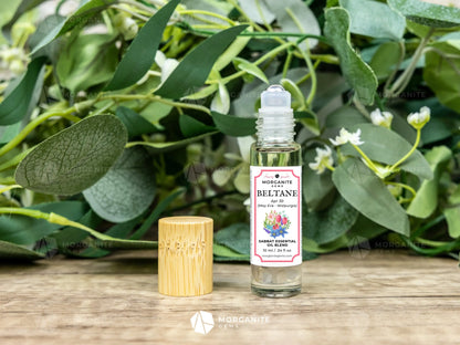 Beltane Crystal Infused Roll-On Essential Oil Blend Sabbat - Essential Oil