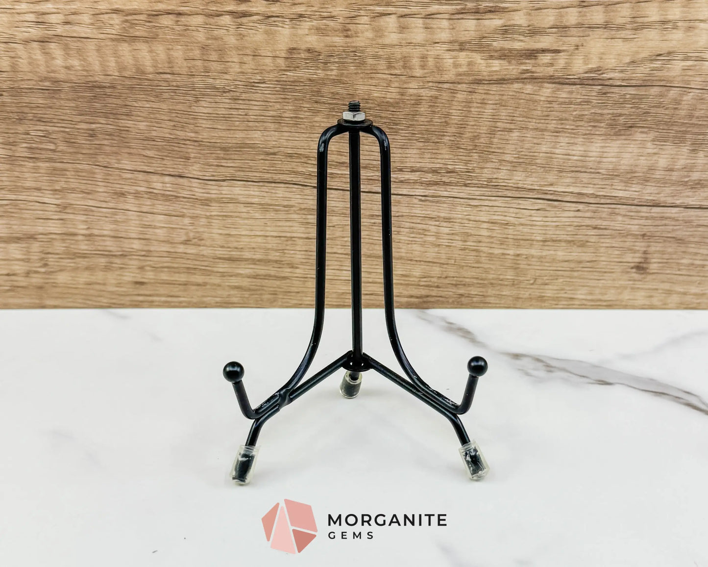 Black Iron Display Easel Stand – Anti-Slip Plate & Picture Frame Holder for Tabletop Display (4’’ 6’’ & 8’’ Options)