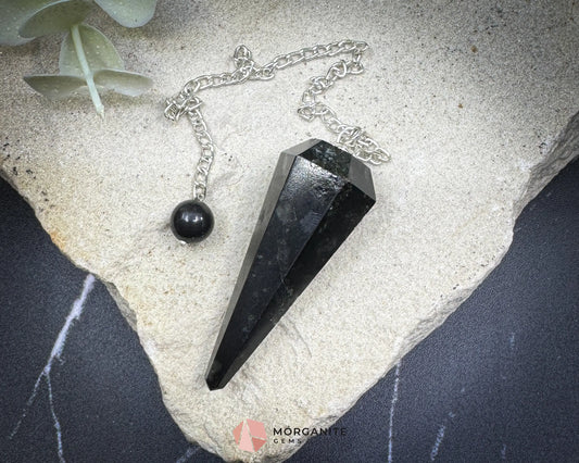 Black Obsidian Pendulum for Protection Grounding & Energy Clearing - Metaphysical Crystals