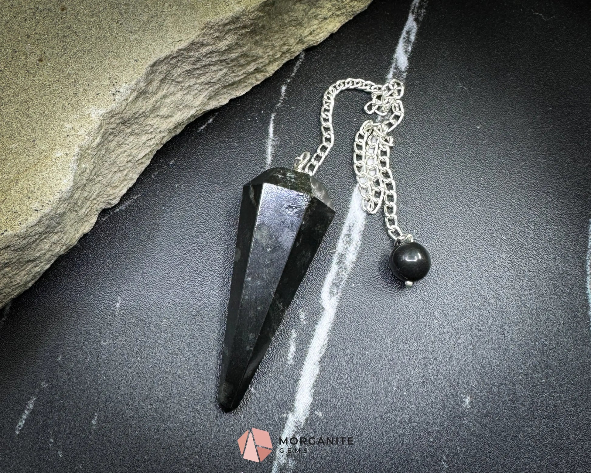 Black Obsidian Pendulum for Protection Grounding & Energy Clearing - Metaphysical Crystals