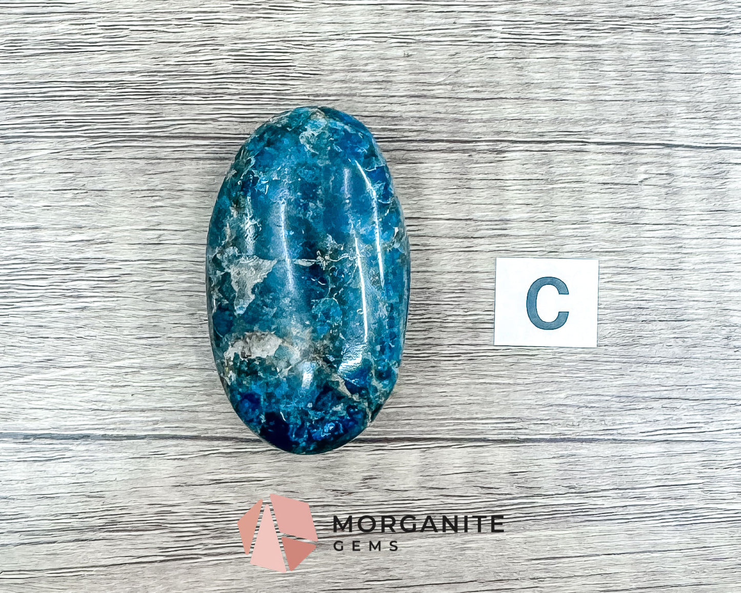 Blue Apatite Palm Stone – Crystal for Inspiration, Clarity, and Manifestation-Morganite Gems