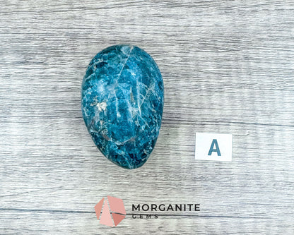 Blue Apatite Palm Stone – Crystal for Inspiration, Clarity, and Manifestation-Morganite Gems