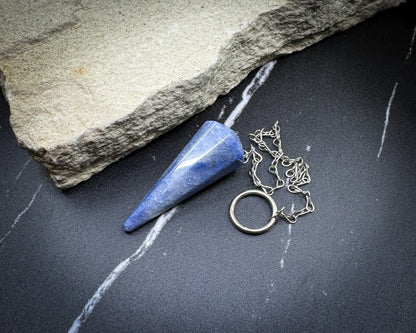 Blue Aventurine Crystal Pendulum for Clarity & Insight - Metaphysical Crystals