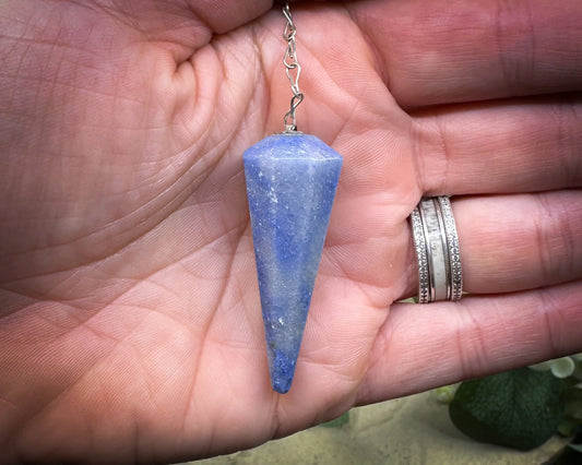 Blue Aventurine Crystal Pendulum for Clarity & Insight - Metaphysical Crystals