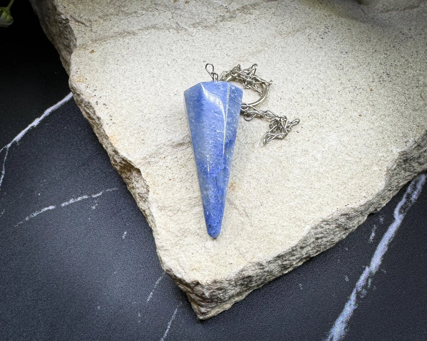 Blue Aventurine Crystal Pendulum for Clarity & Insight - Metaphysical Crystals