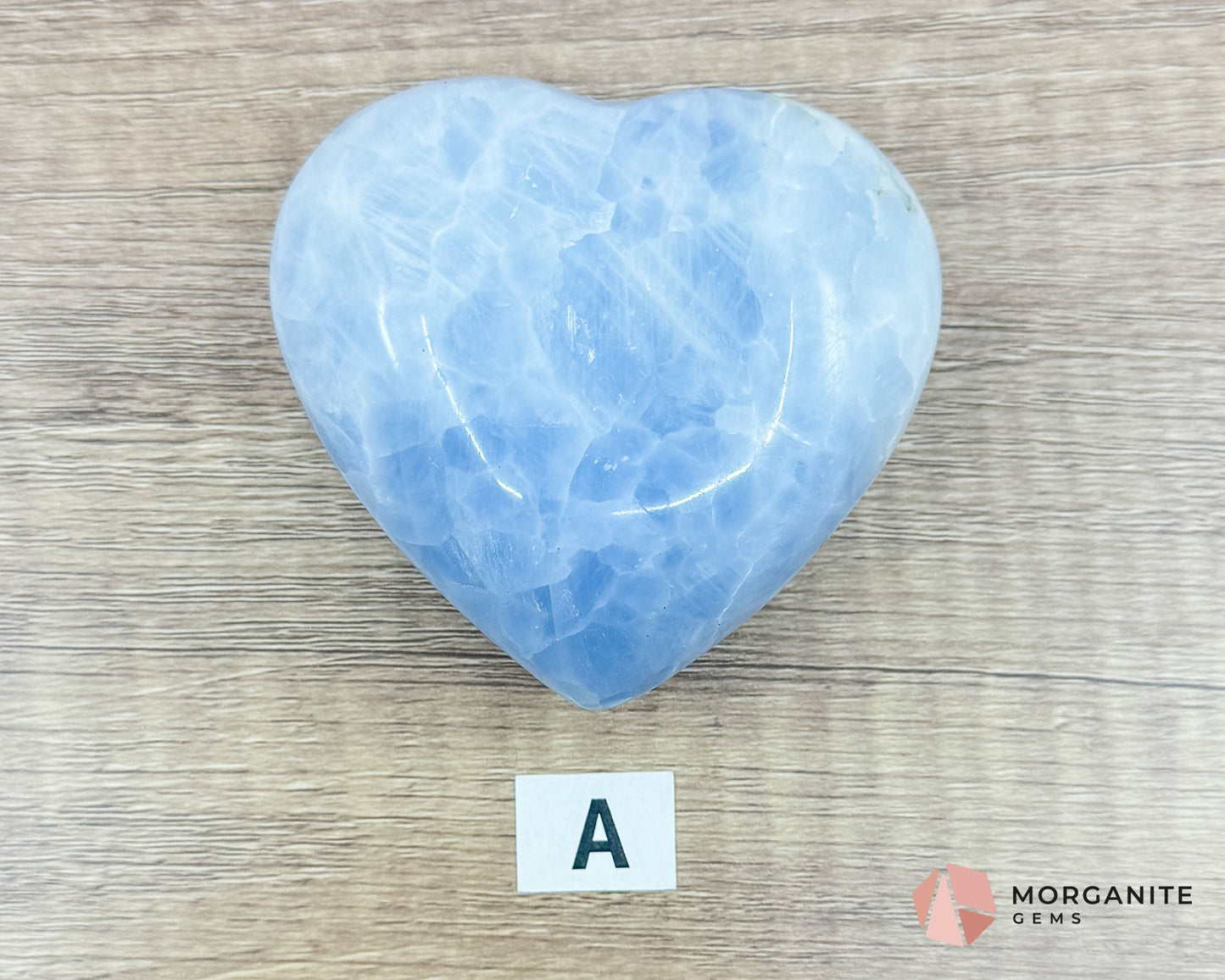 Blue Calcite Heart – Soothing Energy for Peace & Healing-Morganite Gems