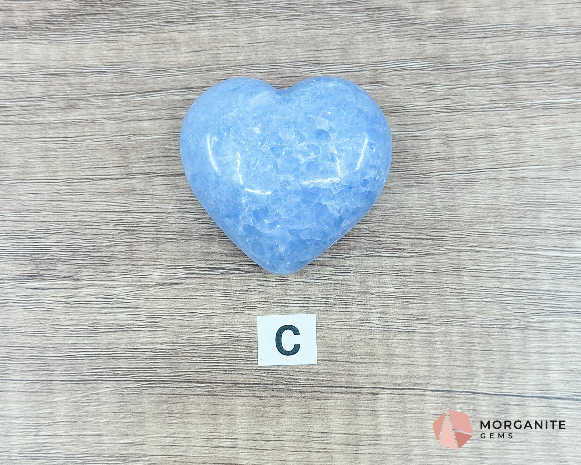 Blue Calcite Heart – Soothing Energy for Peace & Healing-Morganite Gems