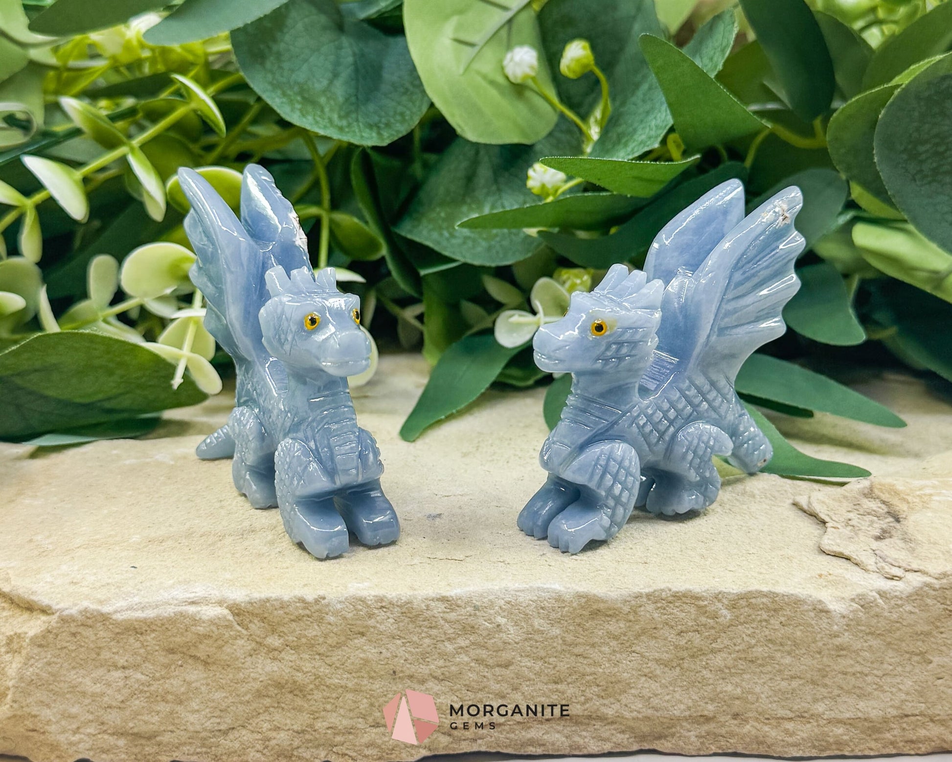 Blue Onyx Dragon Carving – 2″ Hand‑Carved in Peru | Mythical Gemstone Sculpture - Metaphysical Crystals