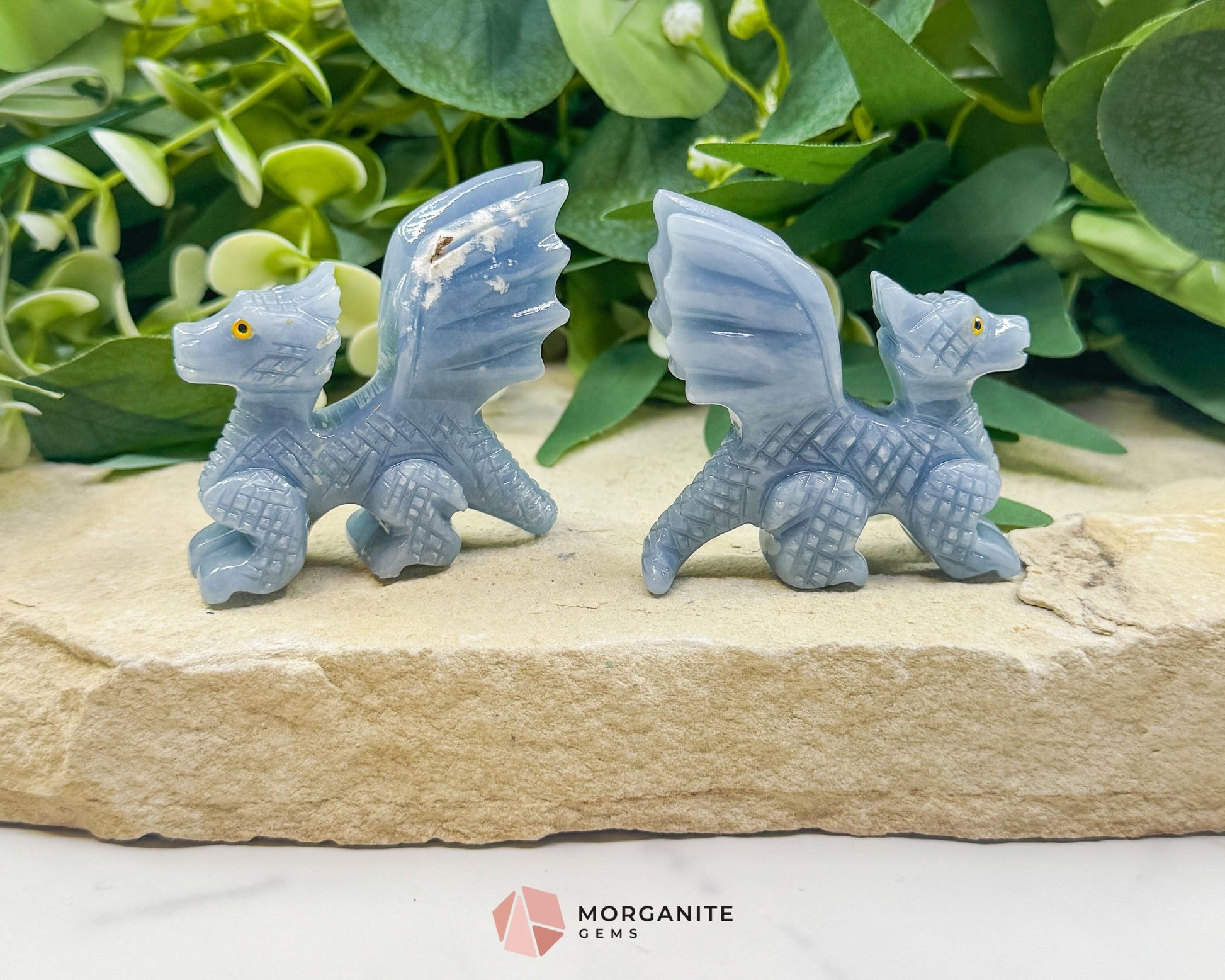 Blue Onyx Dragon Carving – 2″ Hand‑Carved in Peru | Mythical Gemstone Sculpture - Metaphysical Crystals