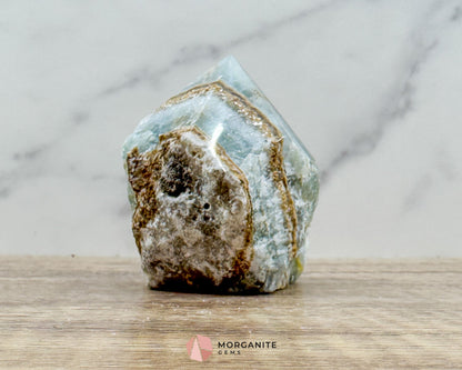 Blue Onyx Half Rough Cut Base Point – Grounding & Calming Energy Crystal - Metaphysical Crystals