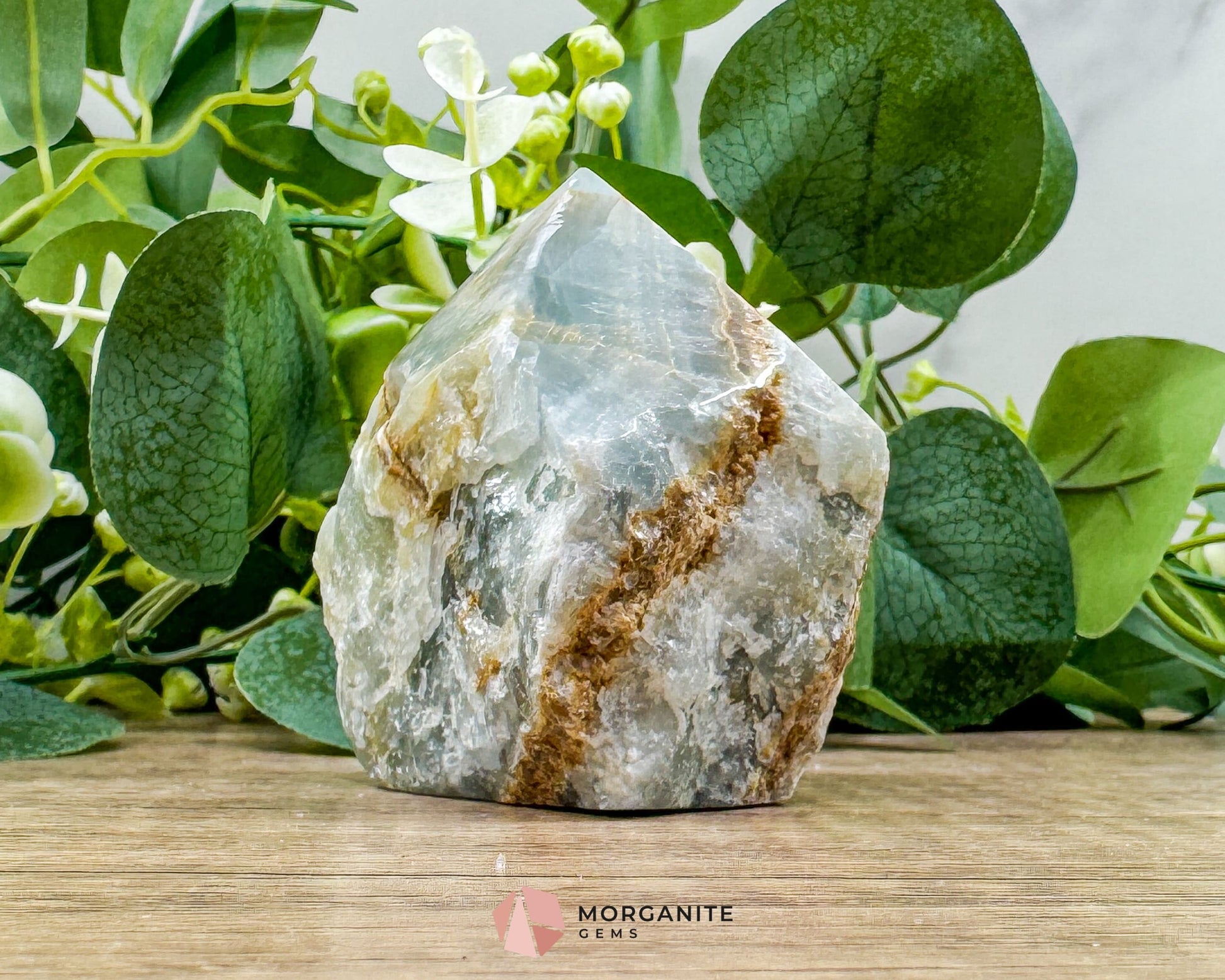 Blue Onyx Half Rough Cut Base Point – Grounding & Calming Energy Crystal - Metaphysical Crystals