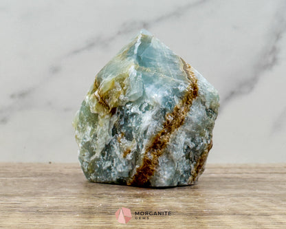 Blue Onyx Half Rough Cut Base Point – Grounding & Calming Energy Crystal - Metaphysical Crystals