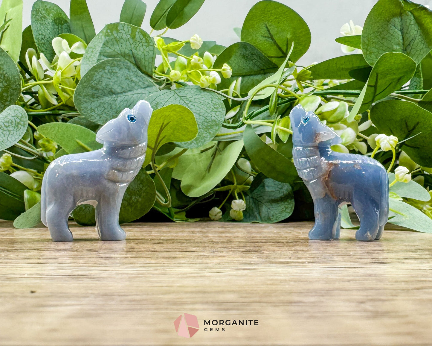 Blue Onyx Wolf (2”) – Hand-Carved Symbol of Strength Intuition & Freedom - Metaphysical Crystals