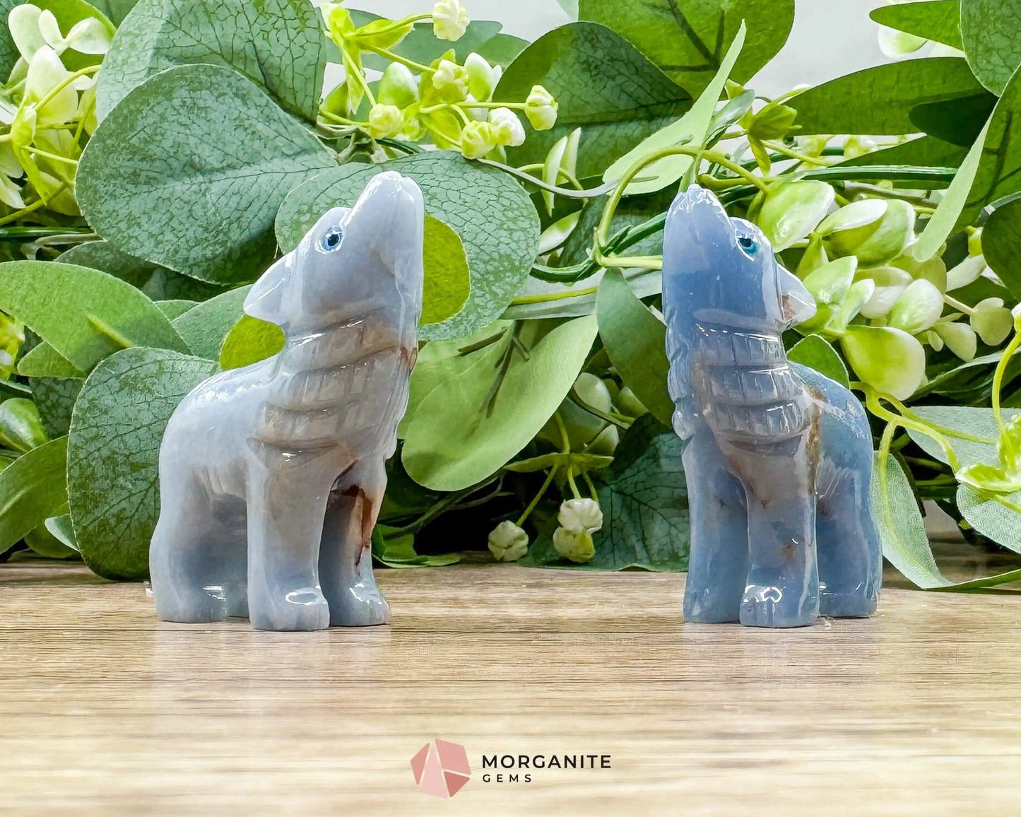 Blue Onyx Wolf (2”) – Hand-Carved Symbol of Strength Intuition & Freedom - Metaphysical Crystals