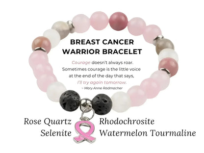 Breast Cancer Bracelet-Morganite Gems