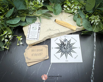 Cancer Pendulum Set – Crystal Divination Kit with Zodiac Mat Gift Box & Intuitive Tools for Emotional Healing