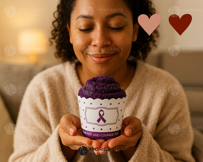 Cancer Support Sock Cupcakes – Awareness Socks in Gift-Ready Cupcake