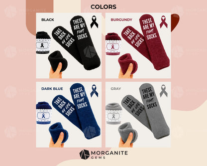 Cancer Support Sock Cupcakes – Awareness Socks in Gift-Ready Cupcake - Black