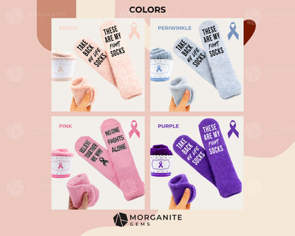 Cancer Support Sock Cupcakes – Awareness Socks in Gift-Ready Cupcake - Peach