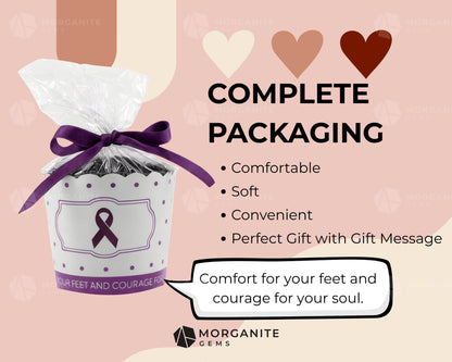 Cancer Support Sock Cupcakes – Awareness Socks in Gift-Ready Cupcake