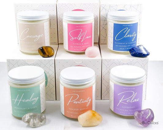 Candle Gift Set-Morganite Gems