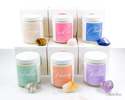 Candle Gift Set-Morganite Gems