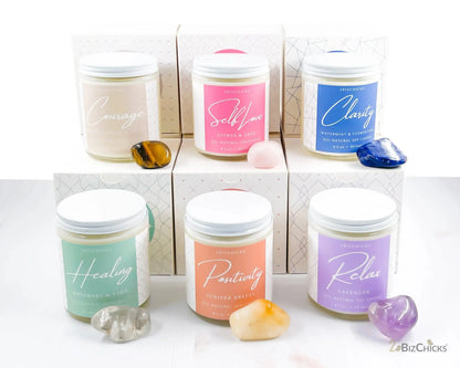 Candle Gift Set-Morganite Gems