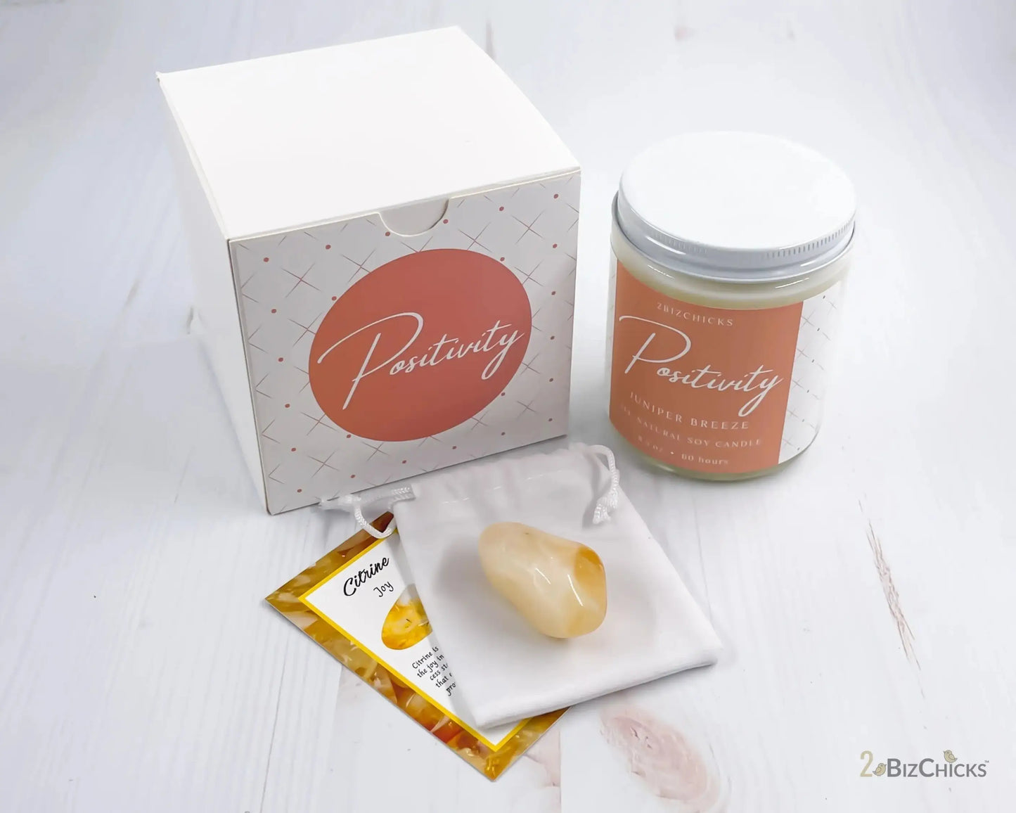 Candle Gift Set-Morganite Gems