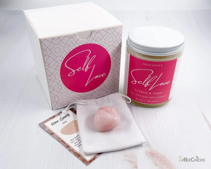 Candle Gift Set-Morganite Gems