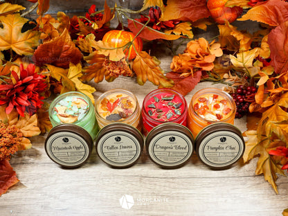 Candles for Autumn or Samhain-Morganite Gems