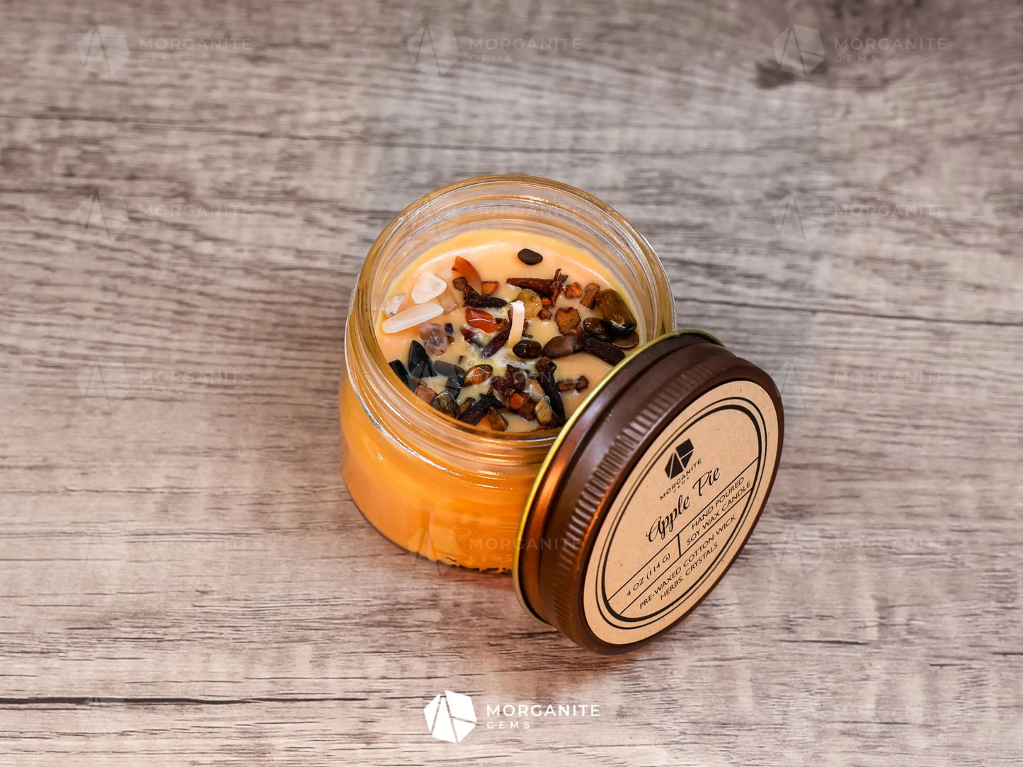 Candles for Christmas, Holidays, Yule-Morganite Gems