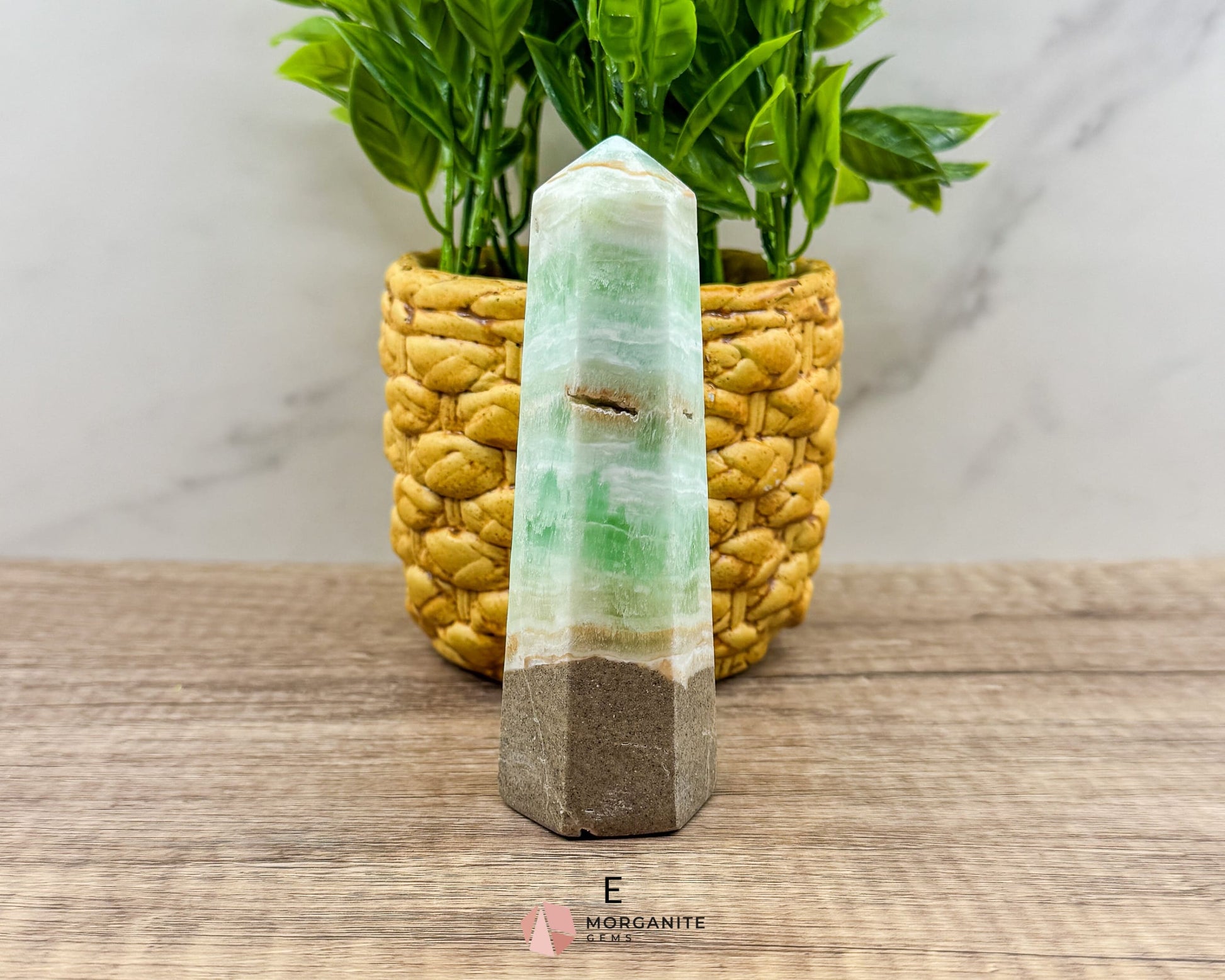 Caribbean Blue Calcite Obelisk Towers – Handcrafted Crystal Points-Morganite Gems